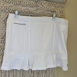 Bette and court white tennis golf skirt Skort sz large